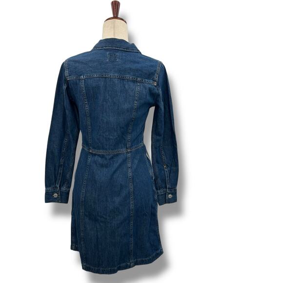 NEW Levi's Denim Dress Size XS Cotton Denim Button Front Collared Shirt Dress - Picture 5 of 11